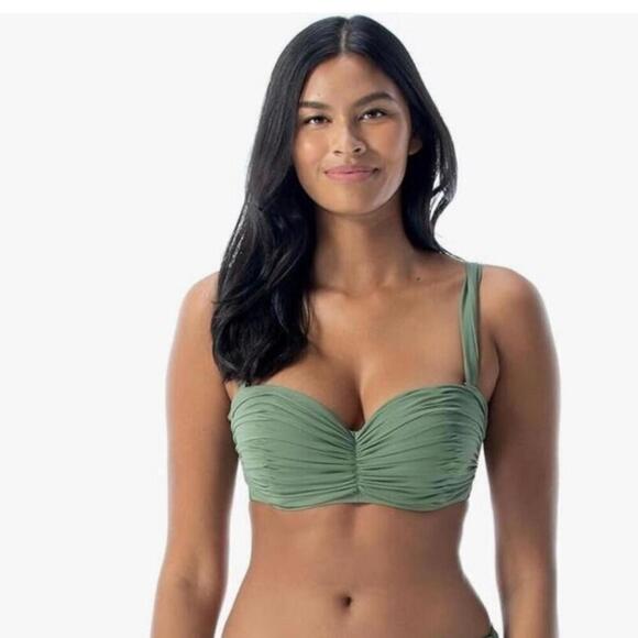 COCO REEF Women's Charisma Bra-Sized Bikini Top Palm Green 32/34DD swimwear top - Picture 6 of 16